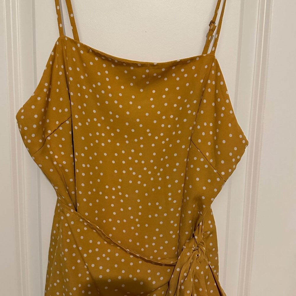 Alterd State Medium Yellow Polka Dot Wrap Dress - Picture 11 of 11